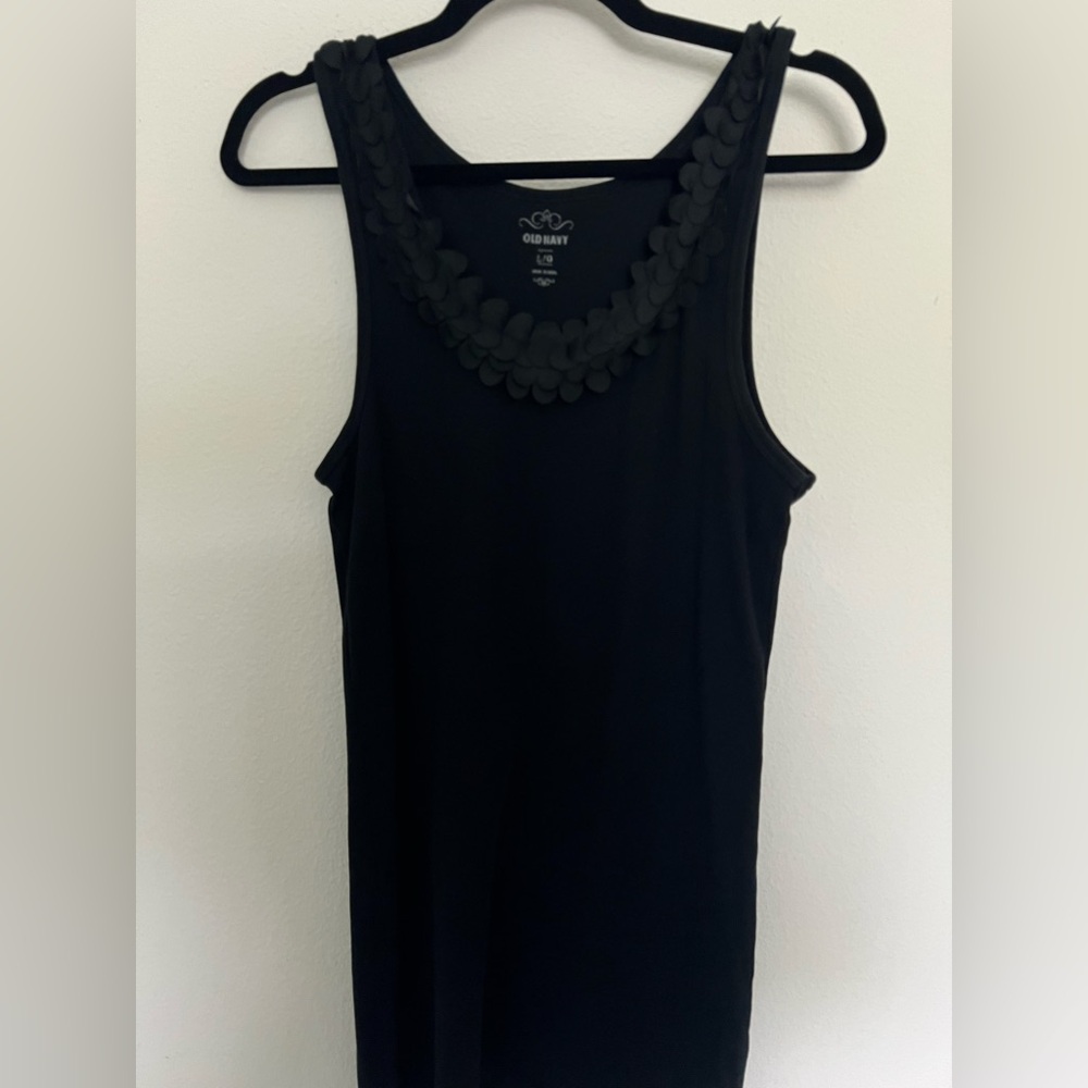 Black sleeveless long tank top Size L woman - Picture 3 of 4
